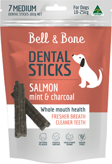 Salmon, Mint and Charcoal Dental Sticks